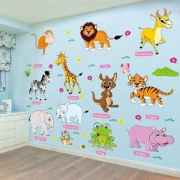 Giấy dán tường trẻ em hình thú mã 502 – Sản phẩm Decorative Wall Sticker for Kids with Animal Images 502